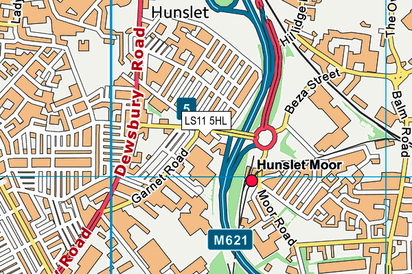 LS11 5HL map - OS VectorMap District (Ordnance Survey) LS11 5HL map - OS VectorMap District (Ordnance Survey)