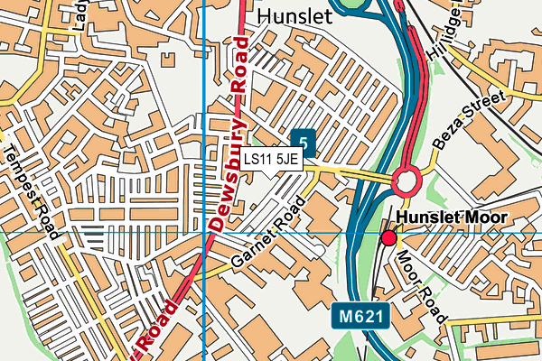 LS11 5JE map - OS VectorMap District (Ordnance Survey)