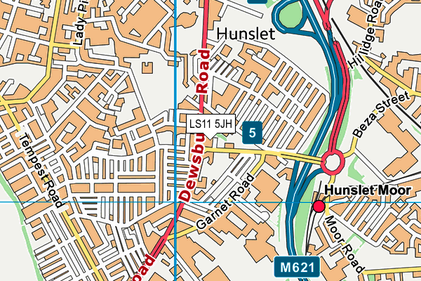 LS11 5JH map - OS VectorMap District (Ordnance Survey) LS11 5JH map - OS VectorMap District (Ordnance Survey)