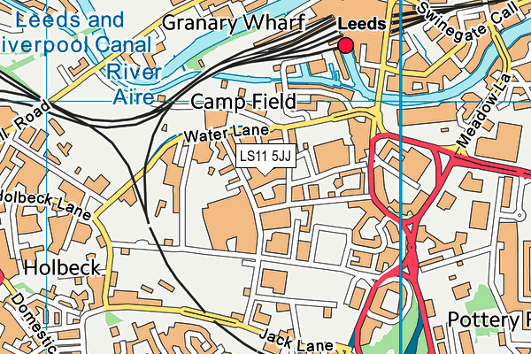 LS11 5JJ map - OS VectorMap District (Ordnance Survey)
