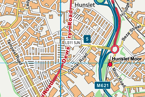 LS11 5JN map - OS VectorMap District (Ordnance Survey) LS11 5JN map - OS VectorMap District (Ordnance Survey)