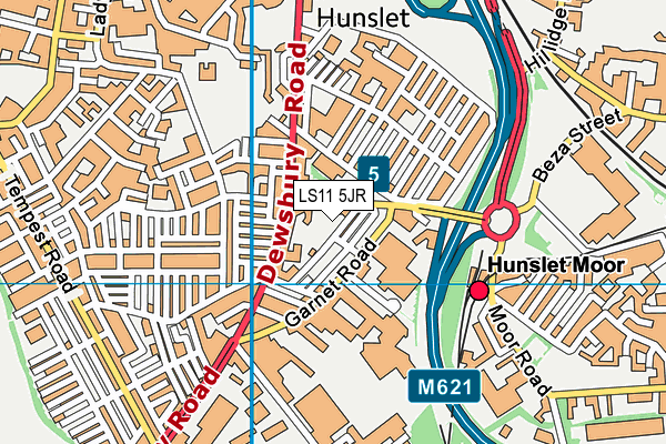 LS11 5JR map - OS VectorMap District (Ordnance Survey)