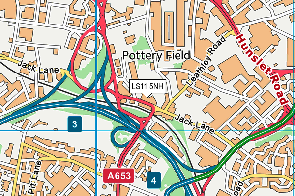 LS11 5NH map - OS VectorMap District (Ordnance Survey)
