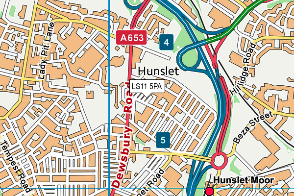 LS11 5PA map - OS VectorMap District (Ordnance Survey) LS11 5PA map - OS VectorMap District (Ordnance Survey)