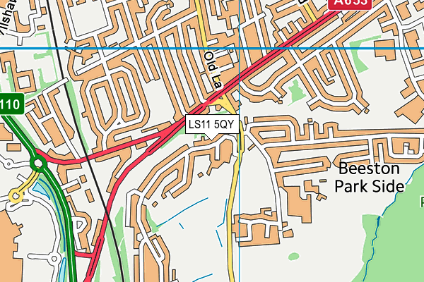 LS11 5QY map - OS VectorMap District (Ordnance Survey)