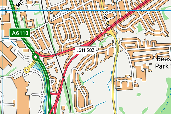 LS11 5QZ map - OS VectorMap District (Ordnance Survey) LS11 5QZ map - OS VectorMap District (Ordnance Survey)