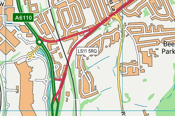 LS11 5RQ map - OS VectorMap District (Ordnance Survey)