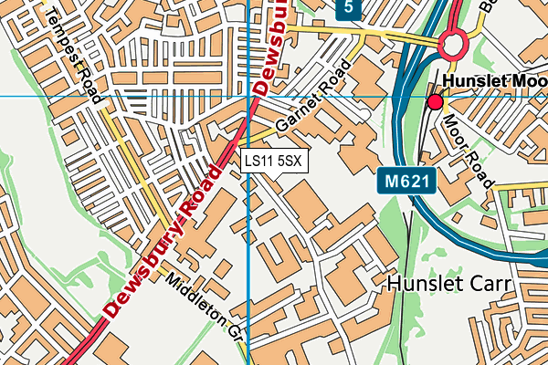 LS11 5SX map - OS VectorMap District (Ordnance Survey)