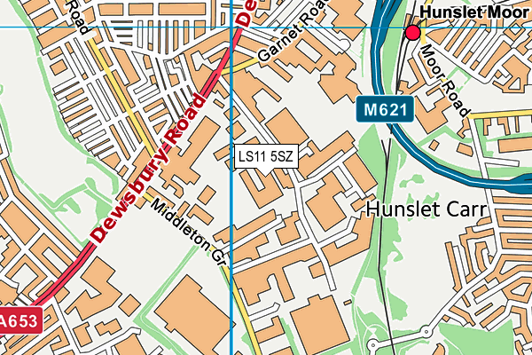 LS11 5SZ map - OS VectorMap District (Ordnance Survey) LS11 5SZ map - OS VectorMap District (Ordnance Survey)