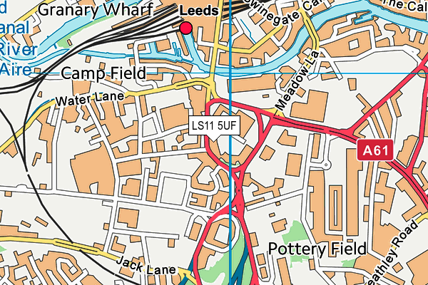 LS11 5UF map - OS VectorMap District (Ordnance Survey) LS11 5UF map - OS VectorMap District (Ordnance Survey)