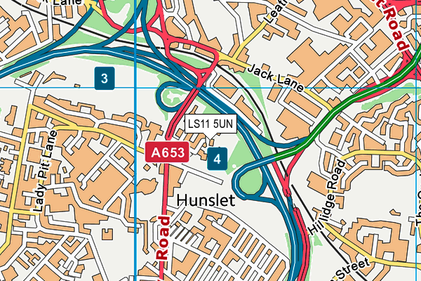 LS11 5UN map - OS VectorMap District (Ordnance Survey) LS11 5UN map - OS VectorMap District (Ordnance Survey)