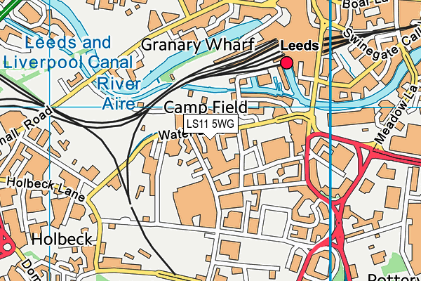 LS11 5WG map - OS VectorMap District (Ordnance Survey)