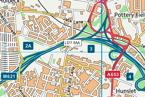 LS11 6AA map - OS VectorMap District (Ordnance Survey) LS11 6AA map - OS VectorMap District (Ordnance Survey)
