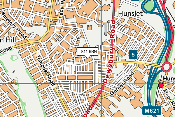 LS11 6BN map - OS VectorMap District (Ordnance Survey)