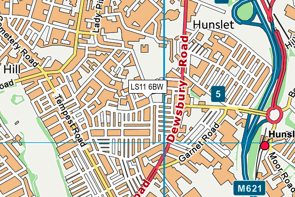 LS11 6BW map - OS VectorMap District (Ordnance Survey) LS11 6BW map - OS VectorMap District (Ordnance Survey)