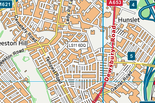 LS11 6DQ map - OS VectorMap District (Ordnance Survey) LS11 6DQ map - OS VectorMap District (Ordnance Survey)
