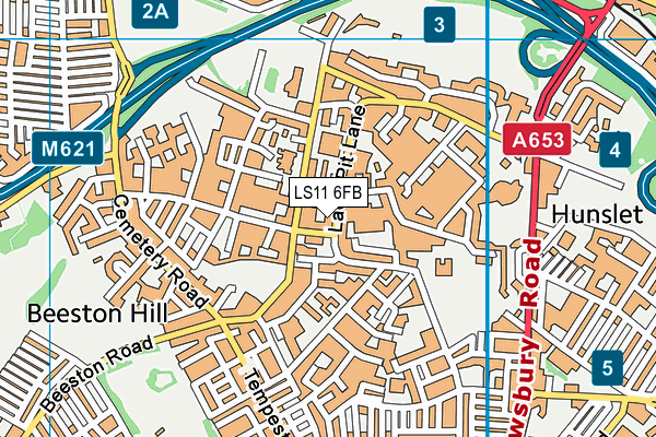 LS11 6FB map - OS VectorMap District (Ordnance Survey) LS11 6FB map - OS VectorMap District (Ordnance Survey)