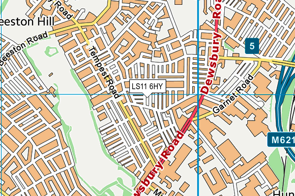 LS11 6HY map - OS VectorMap District (Ordnance Survey) LS11 6HY map - OS VectorMap District (Ordnance Survey)
