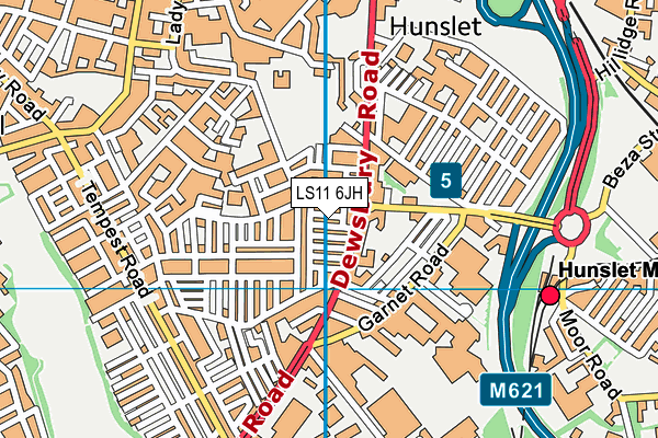 LS11 6JH map - OS VectorMap District (Ordnance Survey) LS11 6JH map - OS VectorMap District (Ordnance Survey)