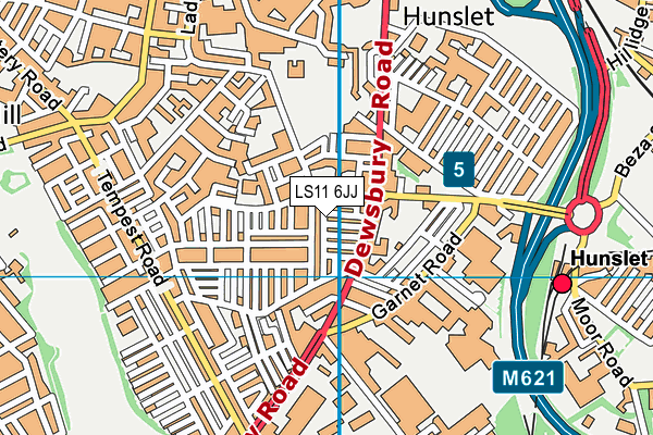 LS11 6JJ map - OS VectorMap District (Ordnance Survey) LS11 6JJ map - OS VectorMap District (Ordnance Survey)