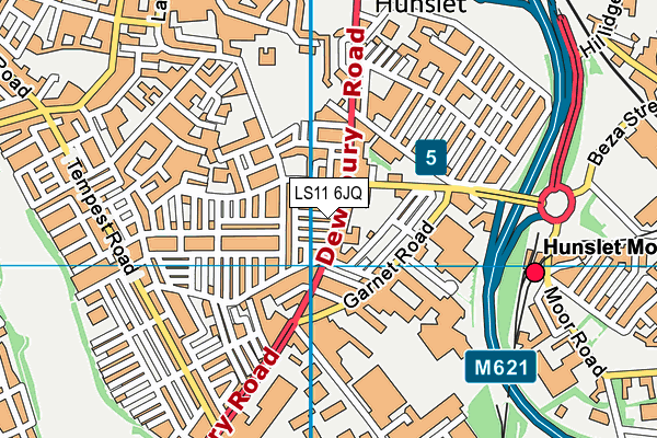 LS11 6JQ map - OS VectorMap District (Ordnance Survey) LS11 6JQ map - OS VectorMap District (Ordnance Survey)