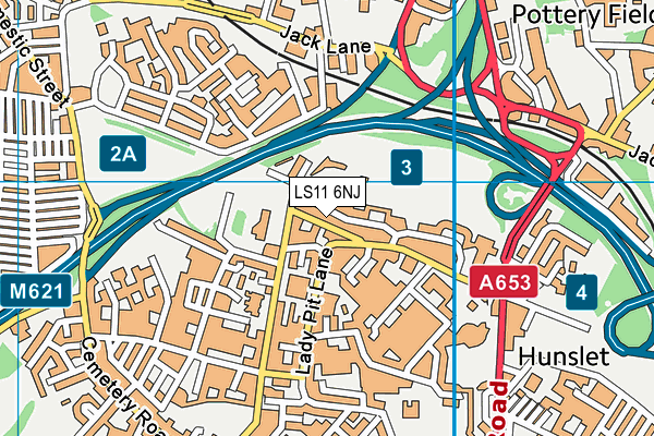 LS11 6NJ map - OS VectorMap District (Ordnance Survey) LS11 6NJ map - OS VectorMap District (Ordnance Survey)