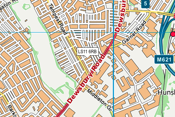 LS11 6RB map - OS VectorMap District (Ordnance Survey) LS11 6RB map - OS VectorMap District (Ordnance Survey)
