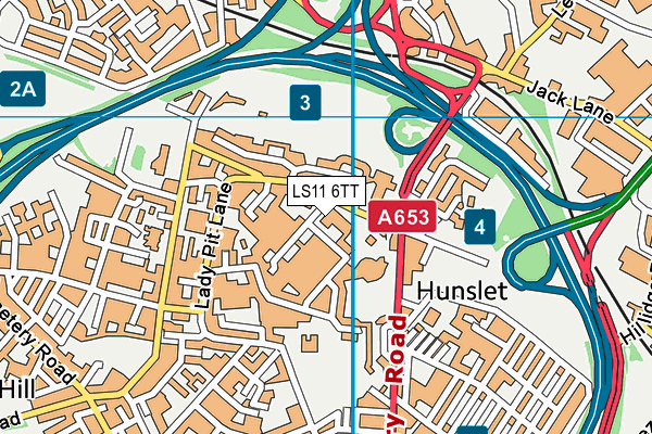 LS11 6TT map - OS VectorMap District (Ordnance Survey) LS11 6TT map - OS VectorMap District (Ordnance Survey)