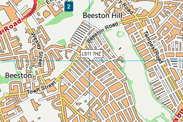 LS11 7HZ map - OS VectorMap District (Ordnance Survey) LS11 7HZ map - OS VectorMap District (Ordnance Survey)