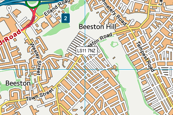 LS11 7NZ map - OS VectorMap District (Ordnance Survey) LS11 7NZ map - OS VectorMap District (Ordnance Survey)