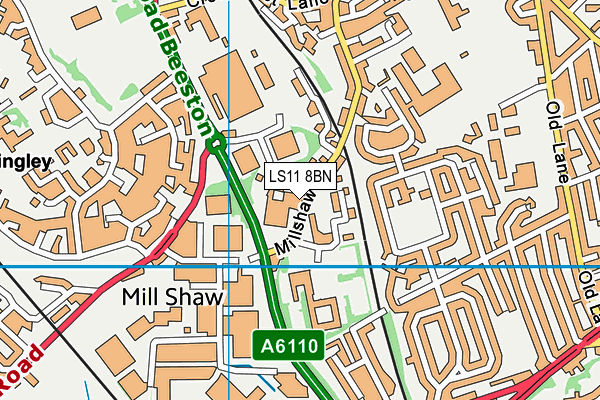 LS11 8BN map - OS VectorMap District (Ordnance Survey) LS11 8BN map - OS VectorMap District (Ordnance Survey)