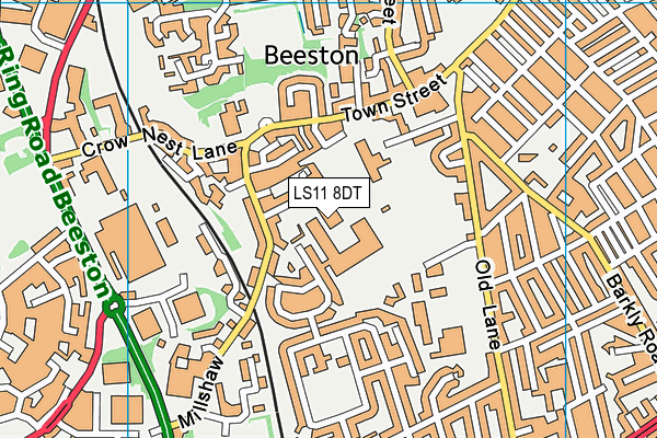 LS11 8DT map - OS VectorMap District (Ordnance Survey) LS11 8DT map - OS VectorMap District (Ordnance Survey)