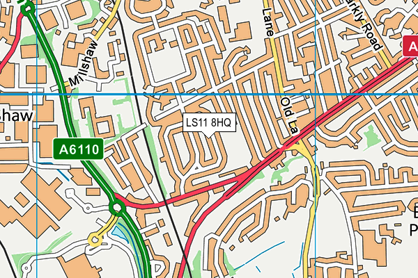 LS11 8HQ map - OS VectorMap District (Ordnance Survey) LS11 8HQ map - OS VectorMap District (Ordnance Survey)