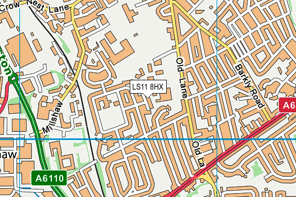 LS11 8HX map - OS VectorMap District (Ordnance Survey) LS11 8HX map - OS VectorMap District (Ordnance Survey)