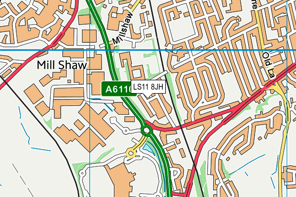 LS11 8JH map - OS VectorMap District (Ordnance Survey) LS11 8JH map - OS VectorMap District (Ordnance Survey)