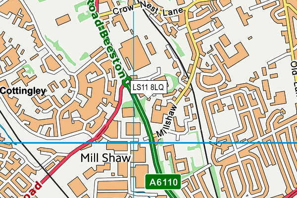 LS11 8LQ map - OS VectorMap District (Ordnance Survey) LS11 8LQ map - OS VectorMap District (Ordnance Survey)