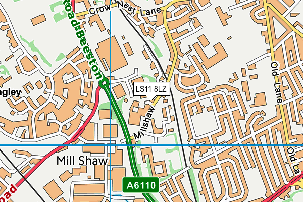 LS11 8LZ map - OS VectorMap District (Ordnance Survey) LS11 8LZ map - OS VectorMap District (Ordnance Survey)