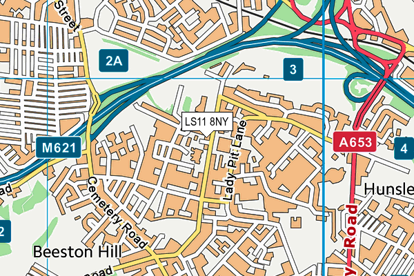 LS11 8NY map - OS VectorMap District (Ordnance Survey) LS11 8NY map - OS VectorMap District (Ordnance Survey)