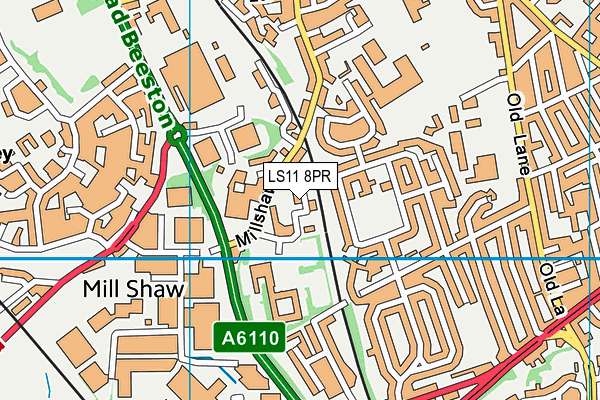 LS11 8PR map - OS VectorMap District (Ordnance Survey) LS11 8PR map - OS VectorMap District (Ordnance Survey)