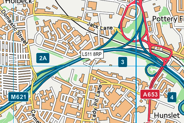 LS11 8RP map - OS VectorMap District (Ordnance Survey)