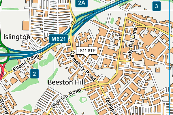 LS11 8TP map - OS VectorMap District (Ordnance Survey) LS11 8TP map - OS VectorMap District (Ordnance Survey)