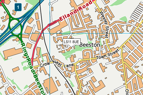 LS11 8UE map - OS VectorMap District (Ordnance Survey) LS11 8UE map - OS VectorMap District (Ordnance Survey)