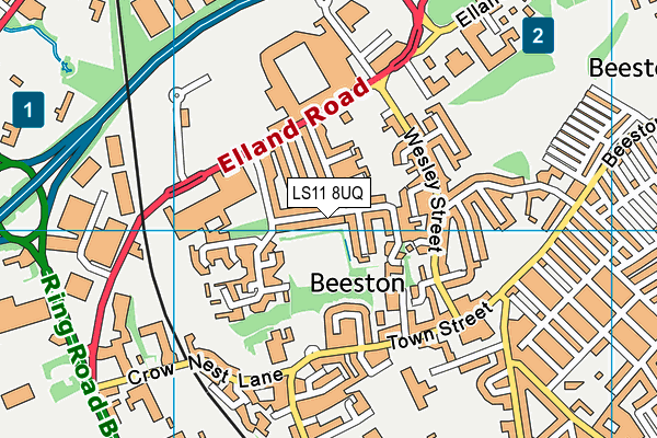 LS11 8UQ map - OS VectorMap District (Ordnance Survey) LS11 8UQ map - OS VectorMap District (Ordnance Survey)