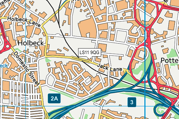 LS11 9QG map - OS VectorMap District (Ordnance Survey) LS11 9QG map - OS VectorMap District (Ordnance Survey)
