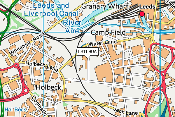 LS11 9UA map - OS VectorMap District (Ordnance Survey) LS11 9UA map - OS VectorMap District (Ordnance Survey)