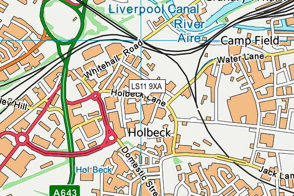 LS11 9XA map - OS VectorMap District (Ordnance Survey) LS11 9XA map - OS VectorMap District (Ordnance Survey)