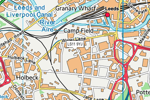 LS11 9YJ map - OS VectorMap District (Ordnance Survey) LS11 9YJ map - OS VectorMap District (Ordnance Survey)