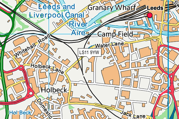 LS11 9YW map - OS VectorMap District (Ordnance Survey) LS11 9YW map - OS VectorMap District (Ordnance Survey)