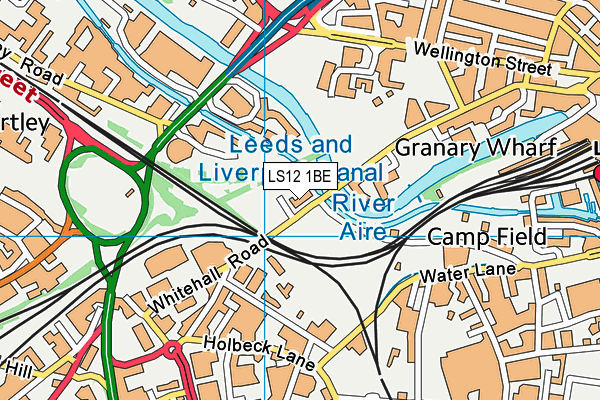 LS12 1BE map - OS VectorMap District (Ordnance Survey) LS12 1BE map - OS VectorMap District (Ordnance Survey)