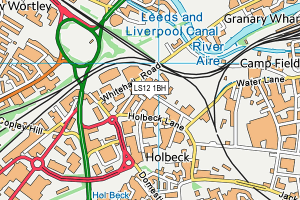 LS12 1BH map - OS VectorMap District (Ordnance Survey) LS12 1BH map - OS VectorMap District (Ordnance Survey)